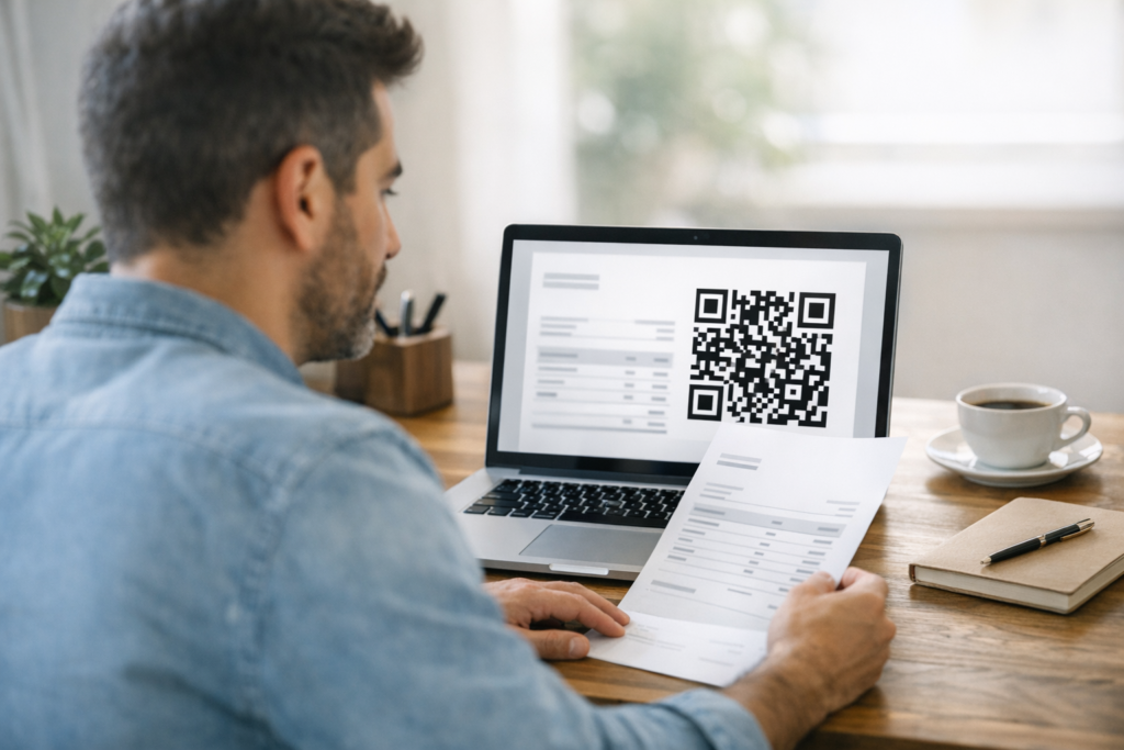 generar facturas con código QR Verifactu en un escritorio de autónomo