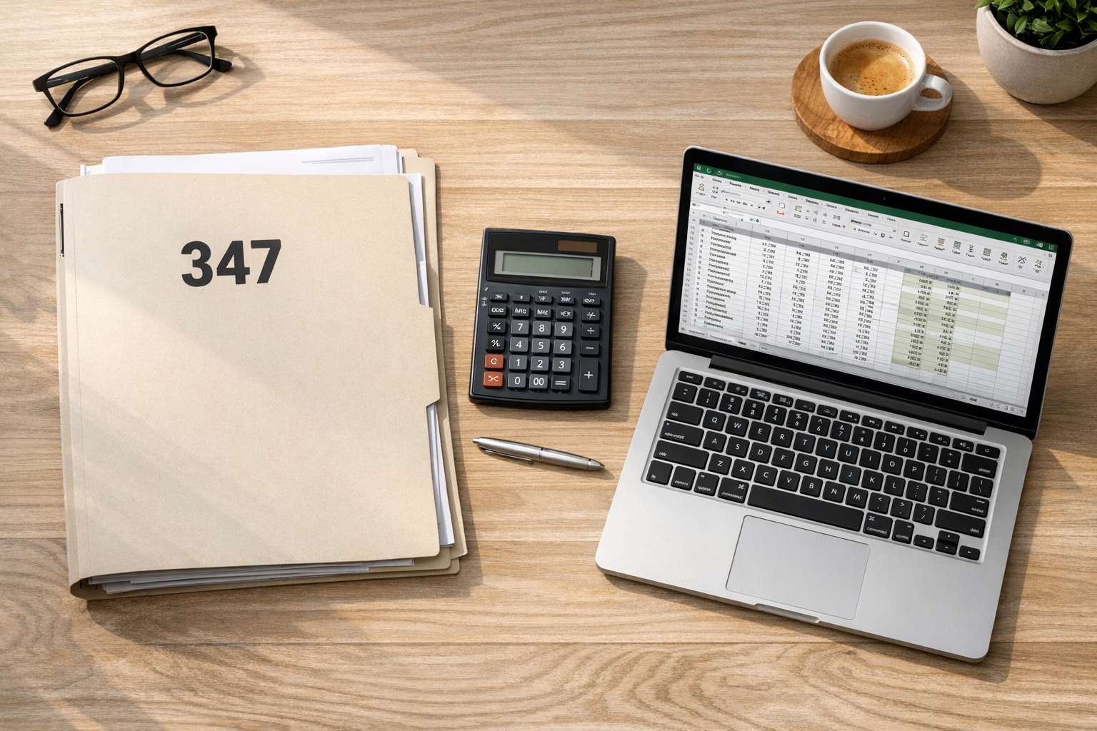Autónomo en España revisar modelo 347 con documentos y calculadora